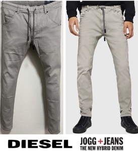 定価38,500円DIESELディーゼルKROOLEY-NE0670M顔料製品染めjoggジーンズスリムテーパードデニム26THOMMERSTRUKTグレー