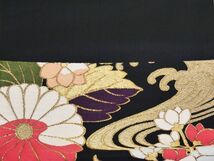 帯 刺繍 和装 菊 花 流水柄 金糸 豪華絢爛 時代物 着物 愛知 名古屋 レトロ(60)OB009_画像5