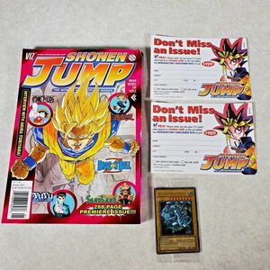 アメリカ版 少年ジャンプ 創刊号ブルーアイズホワイトドラゴン 未開封 遊戯王カード付き 2003年 1月号 Vol.1 遊戯王 北米 英語版(NKP)YSD