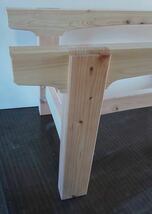 天然木 職人による手造り ベンチタイプ　椅子 　限定４脚_画像8