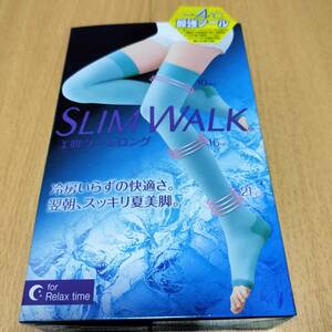 [ new goods ] slim walk beautiful legs long cool put on pressure socks long socks leg care PIP SLIMWALKpip light blue unused 