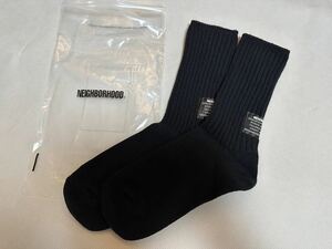 未使用品NEIGHBORHOOD / ネイバーフッド◆リブニット 靴下ハイソックス 1足セット BLACK