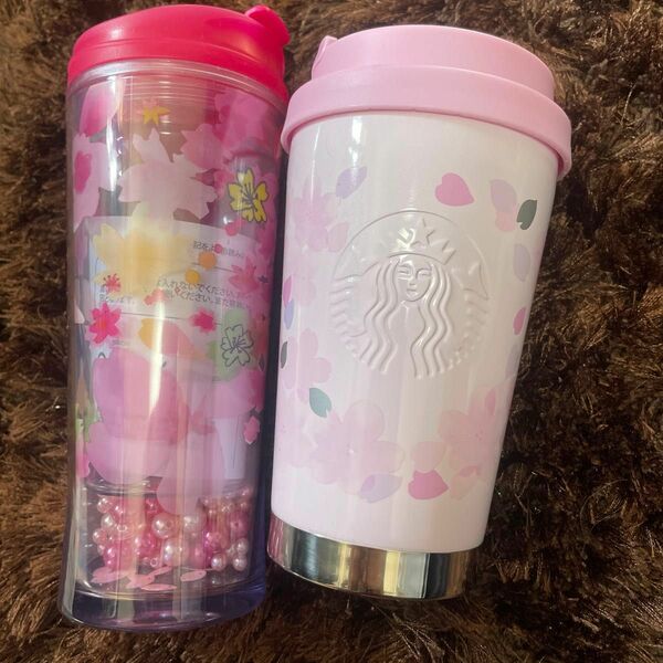 スターバックス STARBUCKS ステンレスボトル タンブラー スタバ 水筒 桜　さくら　セット マイボトル ボトル