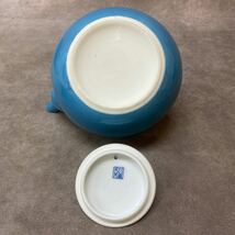 未使用 長期保管品 御茶器 有田焼 和山造 急須 湯呑み 青 ブルー 和食器 茶道具 セット 梅の花 煎茶セット 煎茶器_画像8