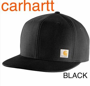 carhartt Firm Flat Brim Cap Black カーハート ダック キャップ ブラック Ashland cotton100%