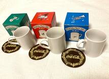 ＜3個セット＞コカ・コーラオリジナル デミタスカップ＆コースター コーヒーカップ 全3種類 ノベルティグッズ 食器 Coca Cola_画像3