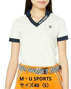 エムユースポーツ(M・U SPORTS) ゴルフシャツ 半袖 WHT40