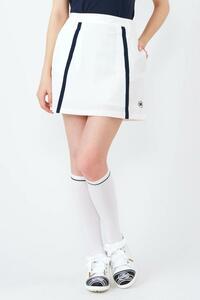 エムユースポーツ(M・U SPORTS) バイヤスラインスカート ホワイト