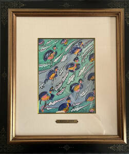 Art hand Auction [원화] Raoul Dufy Birds [사인] [손그림] [수채화] [정품보장] [백화점에서 구입], 그림, 수채화, 정물화
