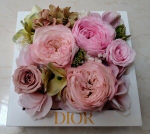 Dior ノベルティ プリザーブドフラワー リボンなし