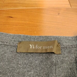 貴重 入手困難 正規品 Y'S for men ワイズフォーメン ヨウジヤマモト Yohji Yamamoto カットソー 長袖Tシャツ 3 デザイナーブランド グレーの画像3