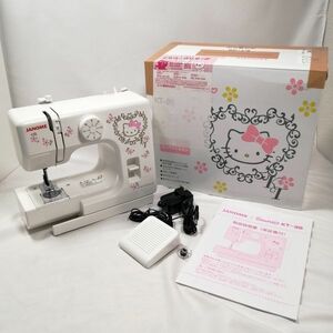 ☆値下げセール☆JANOME サンリオ ハローキティ 電動ミシン コンパクト KT-35 中古 a09570