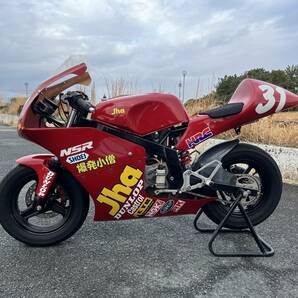 愛知県豊橋市発 HONDA NSR50 レースで使用 エンジン実働！HRC メンテナンススタンド付／現状販売.完全に3Nで！ホンダの画像3