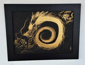 Art hand Auction Contemporary ink painter ☆ Artist Hakudou Enryu hand-painted work /Hakudouroom. ART Hakudou paintings dragons free shipping♪, Artwork, Painting, others