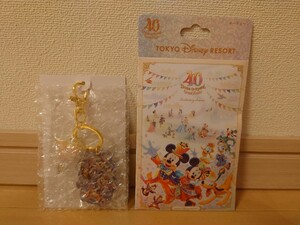 ディズニー40周年　グランドフィナーレ　キーチェーン（パープル・チップ&デール）未使用