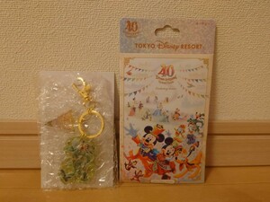  Disney 40 anniversary Grand fina-re key chain ( green * Goofy ) unused 