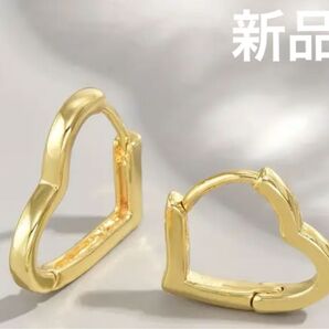 新品 ピアス フープピアス アクセサリー リング ふっくらフープ型 フープ ゴールドピアス ゴールドアクセサリー