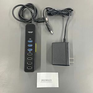 ELECOM マグネット付きUSB3.0ポート搭載7ポートUSBハブ U3H-T706SBK