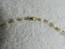 ヴィンテージ シェル 貝細工のネックレス・美品・長さ約：390ミリ・15.40g・レディース_画像2