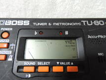 中古品 メトロノーム機能付きチューナー・BOSS TU-80 TUNER&METRONOME_画像1