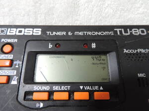 中古品 メトロノーム機能付きチューナー・BOSS TU-80 TUNER&METRONOME