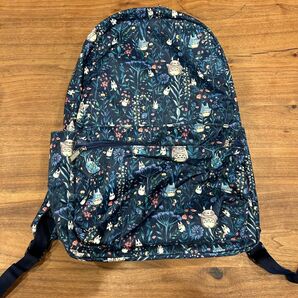 レスポートサック　リュック　レア！トトロ柄　ネイビー系 LeSportsac