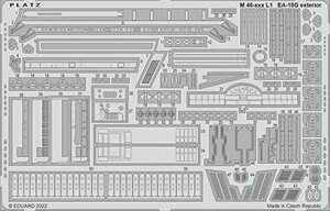 プラッツ 1/48 EA-18Gグラウラー エッチングパーツ 外装用 プラモデル用パーツ M48-13