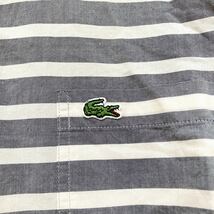 ラコステ LACOSTE マリンボーダーシャツ ボーダー 長袖シャツ プルオーバー トップス コットン 綿 ワニロゴ サイズ4 メンズ_画像4