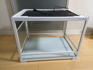 【セット】パンテオン ホワイト WH6045 　＋　暖突 だんとつ M　 爬虫類 両生類 ケージ　【直接受渡推奨】