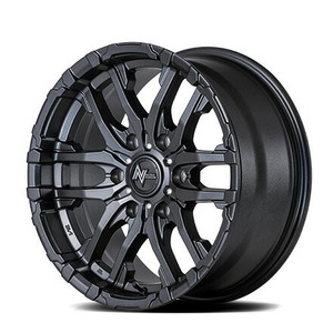 MID NITROPOWER M26 CROSSFANG (バレルブラック/ドリルド) アルミホイール 4本セット 15×6.0J 6H PCD139.7 +45