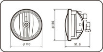 IPF 974 丸形110φマルチリフレクター H11 12v 55w クリアレンズ 1個入り_画像3