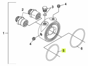 TRUST トラスト 油圧・油温センサーアタッチメント補修パーツ#5 Oリング(内径56φ) (STDタイプ 現行型ダブルOリングモデル)