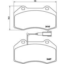 brembo ブラックブレーキパッド フロント用 アルファロメオ ミト 955143 H22.7～ ターボ クアドリフォリオ 1.4L センサー×1タイプ_画像3