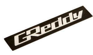 TRUST トラスト GReddy アルミエンブレム ブラック×シルバー