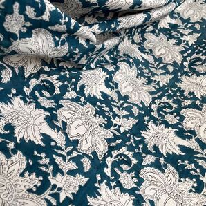 【3.7m】ハンドブロックプリント 生地