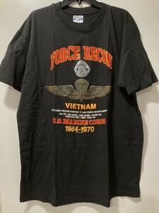 未使用品★759★FORCE RECON Tシャツ ベトナム 1964-1970★黒 サイズXXL