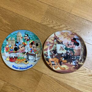 ☆ 東京ディズニーランド ☆ プレート ミッキー ミニー 飾り絵皿　2枚セット