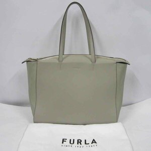 【保存袋あり】FURLA WB00425 トートバッグ＜バッグ＞レディース ブランド レザー グレー系 A4収納可 ファスナー開閉 通勤・通学