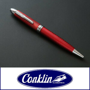 4702◆コンクリン◆ボールペン◆定価8,800円◆カーブパターン◆レッド◆マークトウェイン愛用ブランド◆Conklin◆新品