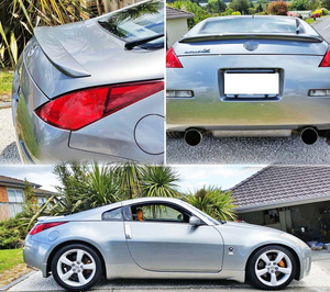 色限定#WV2 スパークリングシルバー塗装済 日産 フェアレディZ Z33 350Z クーペ リア トランクスポイラー2002-2008 