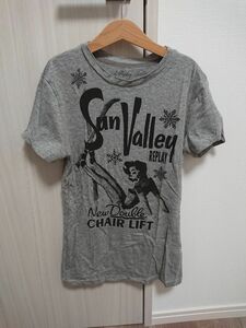 REPLAY リプレイ レディース半袖Tシャツ グレー サイズXS 美品