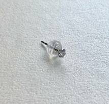 プラチナピアス ダイヤモンドピアス 片耳 0.05ct プラチナシリコンダブルロックキャッチ付き 送料無料_画像1