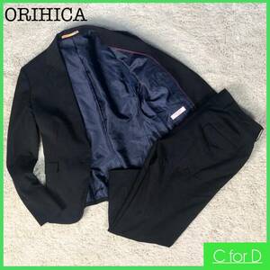 *ORIHICA*9 number (M size corresponding )olihika lady's black color black setup pants suit check pattern Rollei z total reverse side formal J122