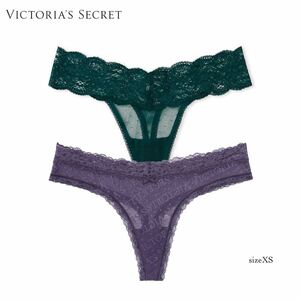 【新品】ヴィクトリアシークレット レースソングショーツ2枚セット　Victoria's Secret Tバックショーツ
