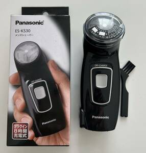 Panasonic メンズシェーバー 回転刃 黒 ES-KS30-K 中古　半年使用　ブラシ、箱あり　実動品　美品【避難　地震　予備　旅行】2023年製