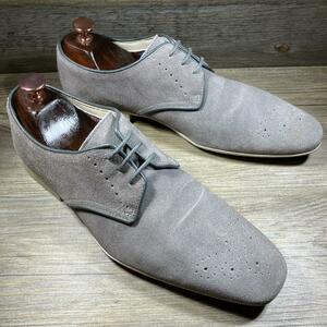 CLARKS クラークス レザー スニーカー メンズ 25.5cm～26cm 即決 メンズ 靴 スエード