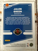 2021-22 panini doruss optic jalen green the rookies red prizm rookie card rc_画像2