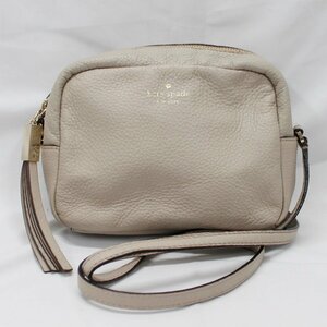 kate spade ケイトスペード ショルダーバッグ WKRU3318 レザー ベージュ 中古品 m_b(j) m24-33415