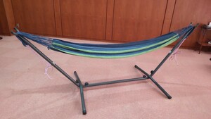 LifeFair ハンモック 自立式スタンドセット ダブルサイズ 室内 室外 兼用 収納バッグ付き耐荷重300kg