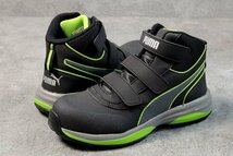 PUMA プーマ 安全靴 メンズ スニーカー シューズ Rapid Green Mid ベルクロタイプ 作業靴 63.552.0 ラピッドグリーンミッド 26.5cm / 新品_画像2